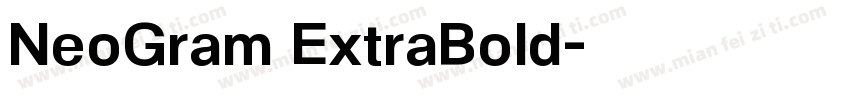 NeoGram ExtraBold字体转换